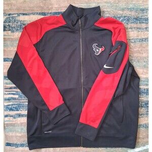 Houston Texans Nike DriFit OnField Jacket Men 2XL Blue Red NFL Football Full Zip